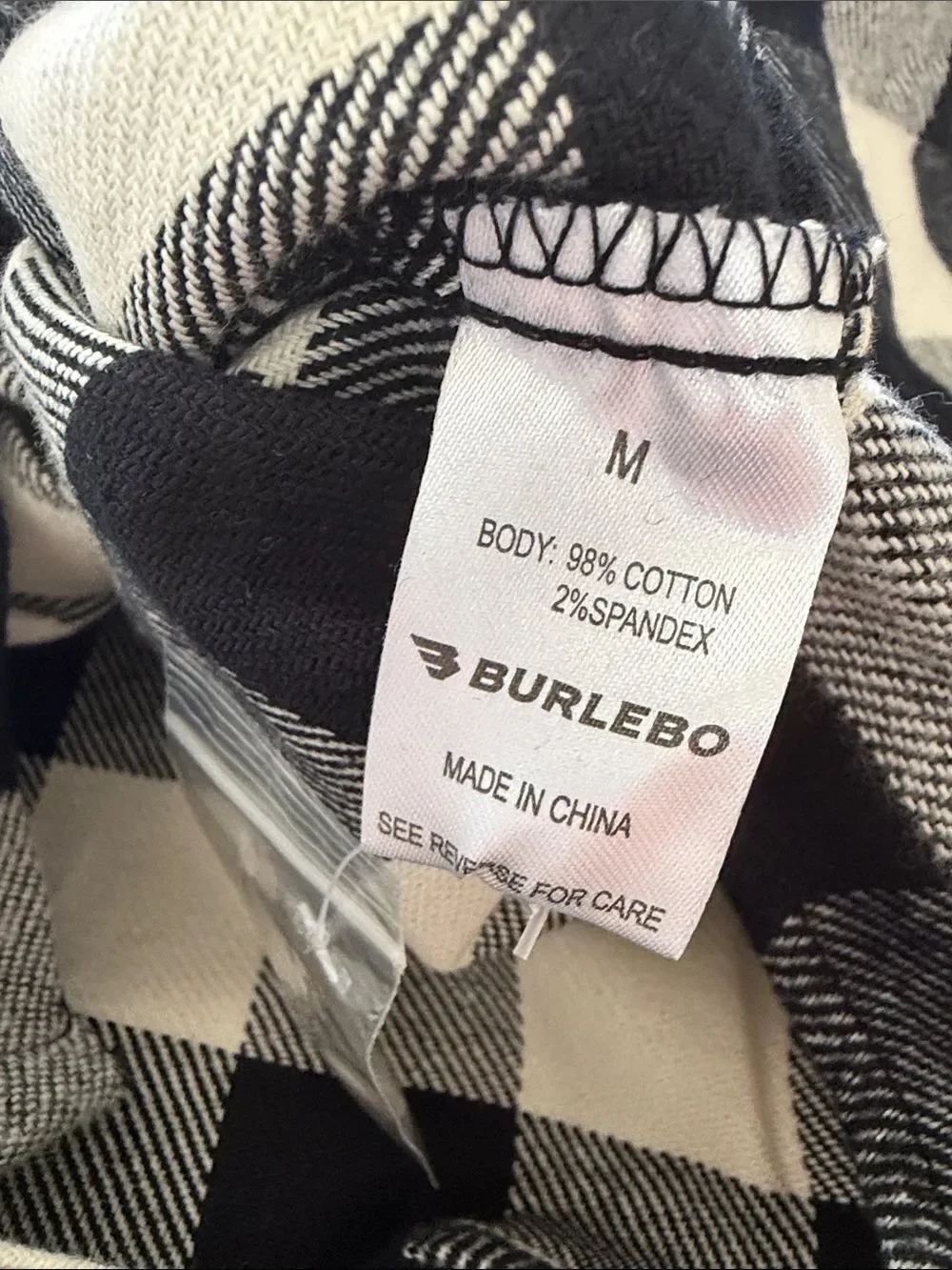 Burlebo flannel long sleeve button down plaid shirt - Picture 7 of 7
